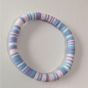 multicolor beaded clay bracelet